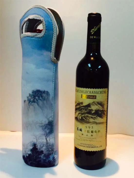 Custom Design Red Wine Cooler Bag For Bottle Neoprene Cover Insulated Drink Sleeve Holder Waterproof |