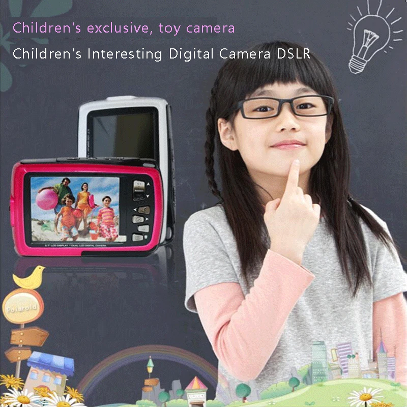 IF045Children's toy digital camera dual - screen video self waterproof IF 045 | Электроника