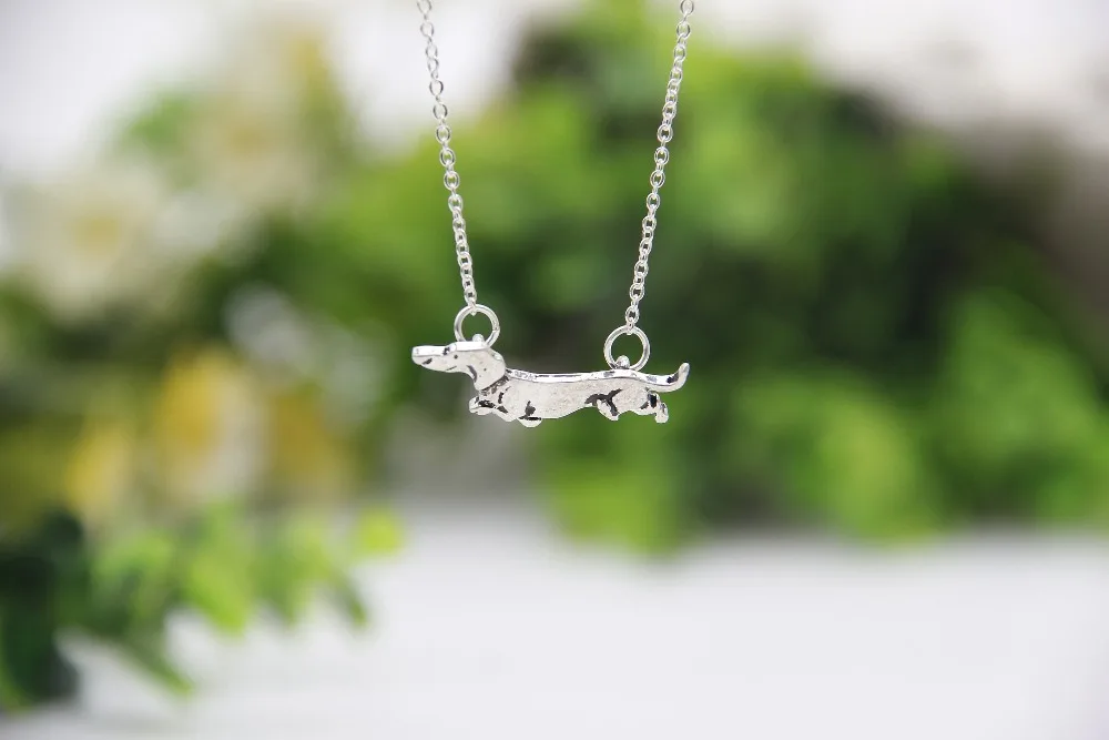 Ожерелья с таксой милые Мультяшные Подвески Doxie Dog Lover Charms памятный подарок
