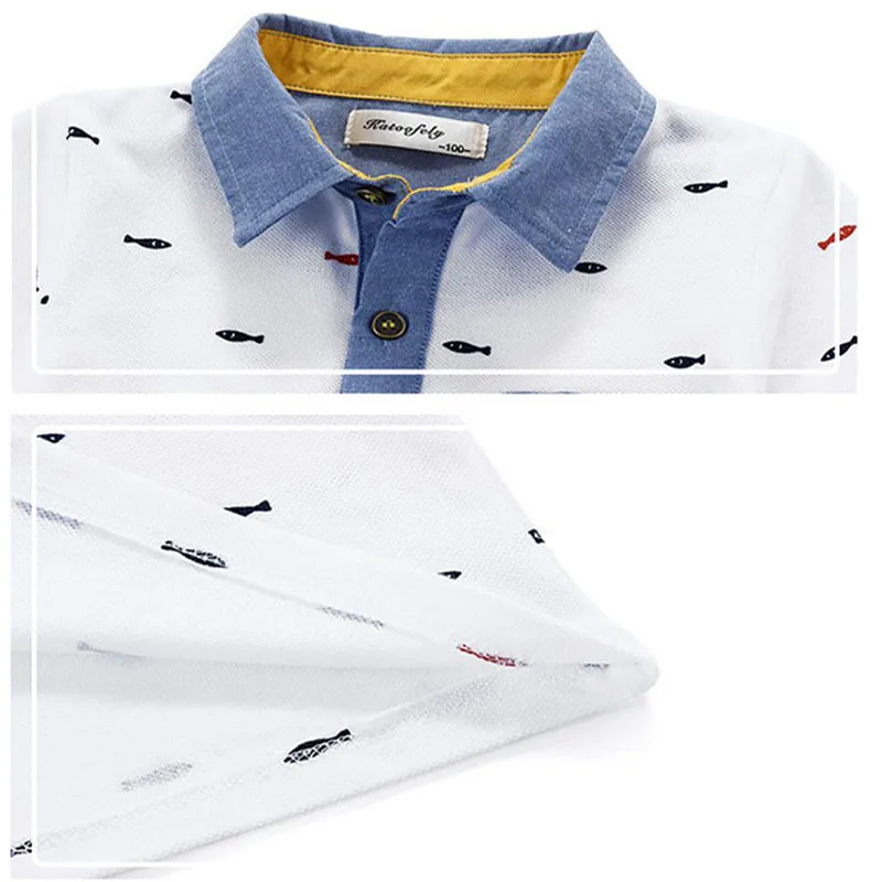 Детские школьные рубашки поло для мальчиков стильные модные летние футболки из