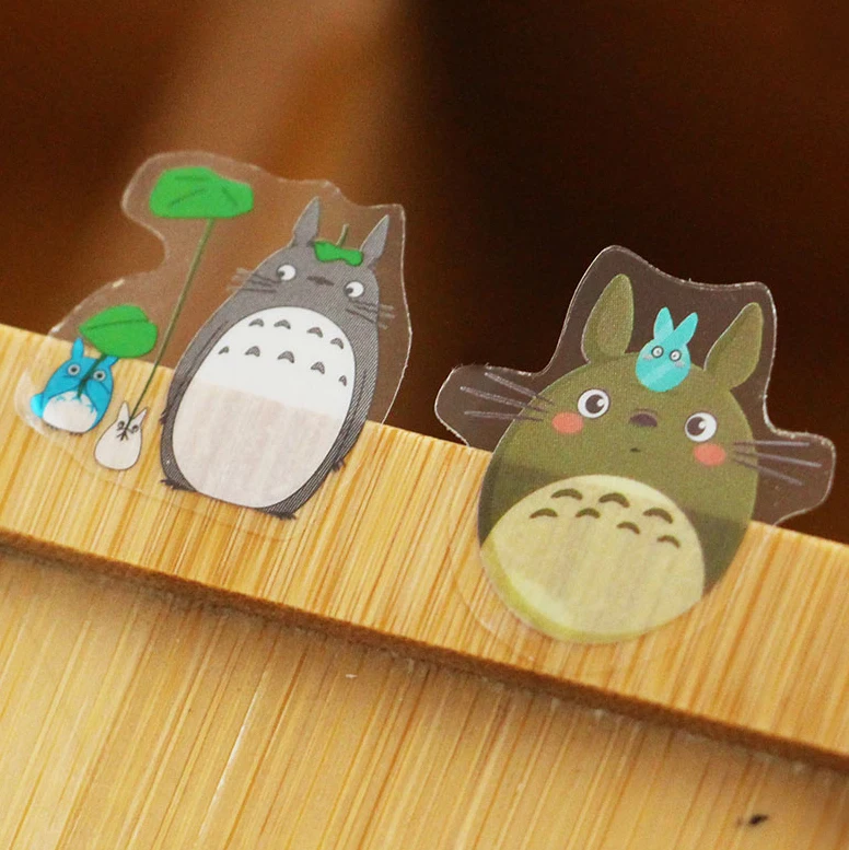 60 шт./упак. Kawaii Totoro наклейка s ПВХ прозрачная декоративная для дневника альбома DIY