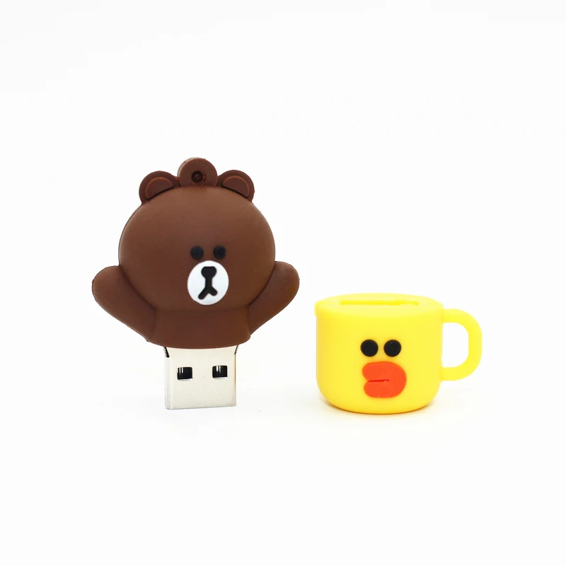 USB 3,0 мультфильм Кани кролик утка USB флеш-накопители 64 Гб 256 г Флешка 128 ГБ 32 ГБ 16 ГБ медведь карта памяти, Флеш накопитель Flashdisk подарки