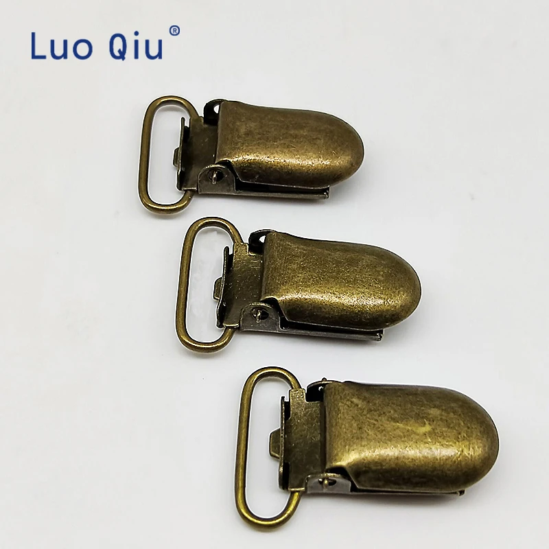 Luo Qiu 5 шт./лот u-образные 20 мм бронзовые зажимы на подтяжках для брюк зажим одежды