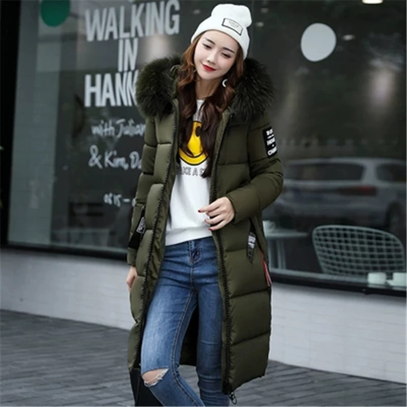 Big Size Women Jackets woman parka Winter 2018 female Jacket Warm winter cotton coat women fur hoodies women's long parkas J996 | Женская