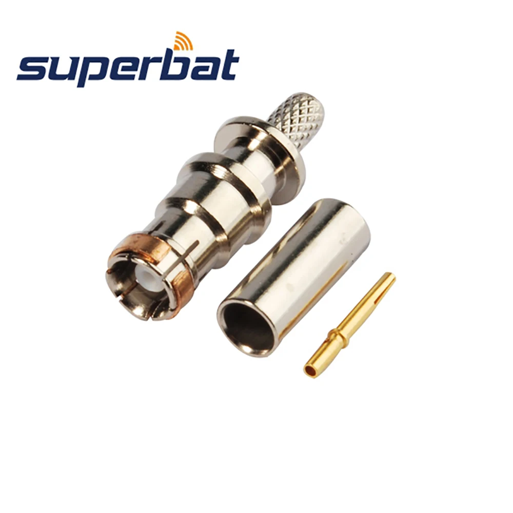 

Superbat 10pcs Fakra DAB+ Antennas Connector SMB Male Straight Crimp Attachment for Cable RG174 RG316 LMR100