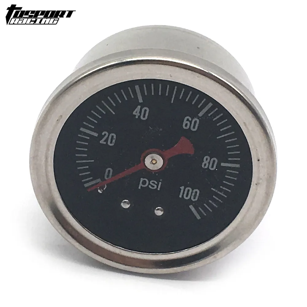 Манометр для жидкости 0 100 psi/0 160psi манометр масла черный топлива|Датчики давления