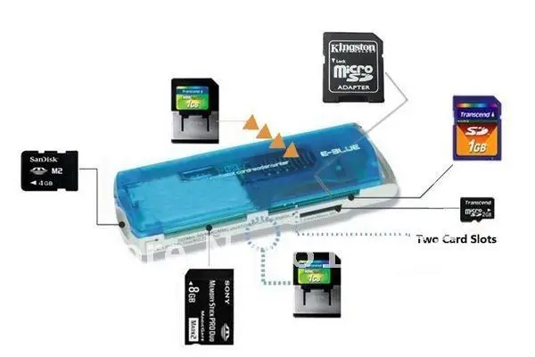 Карта ридер 4 в 1 2 шт. мультималенький космический аппарат USB 0 поддержка SDHC Micro SD TF