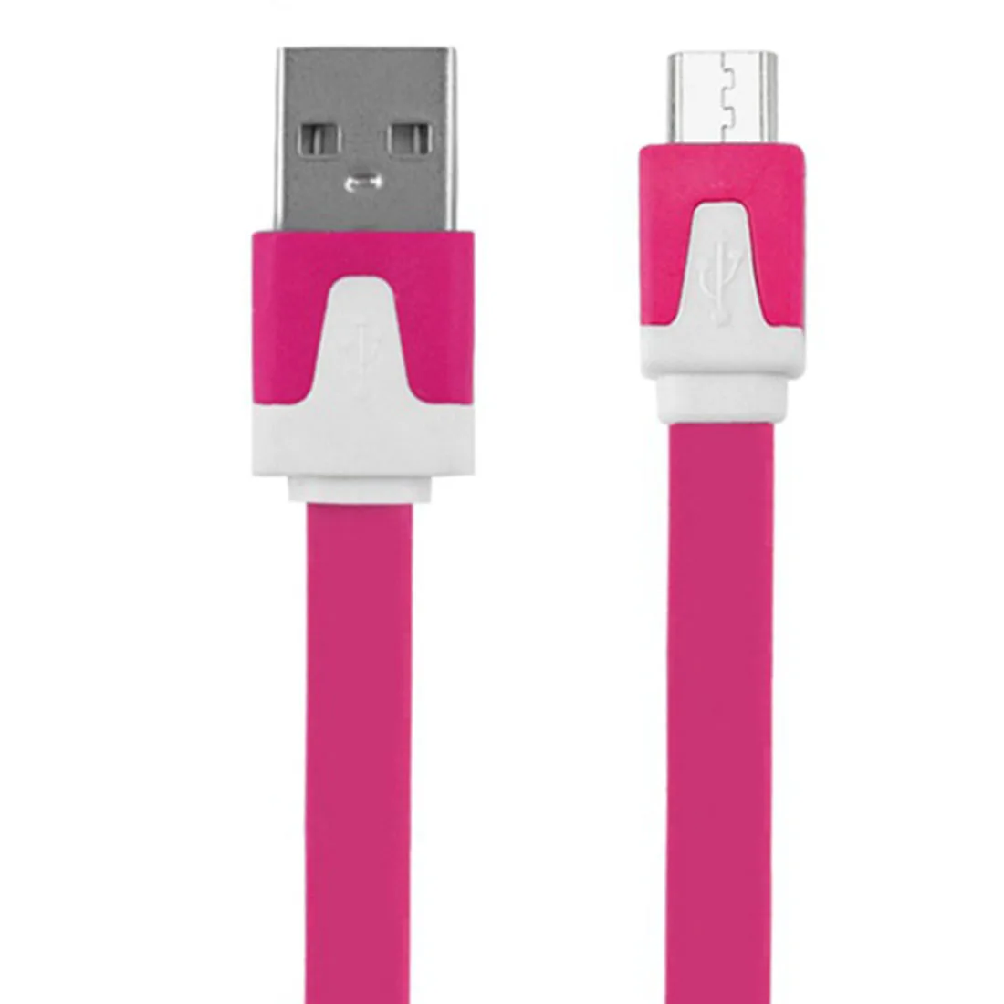 Rose red Micro USB кабель 1 м/2 м/3 м Быстрая зарядка синхронизации данных плоский Лапша кабель для samsung Xiaomi huawei LG htc Android телефонные кабели - Тип штекера: Rose red