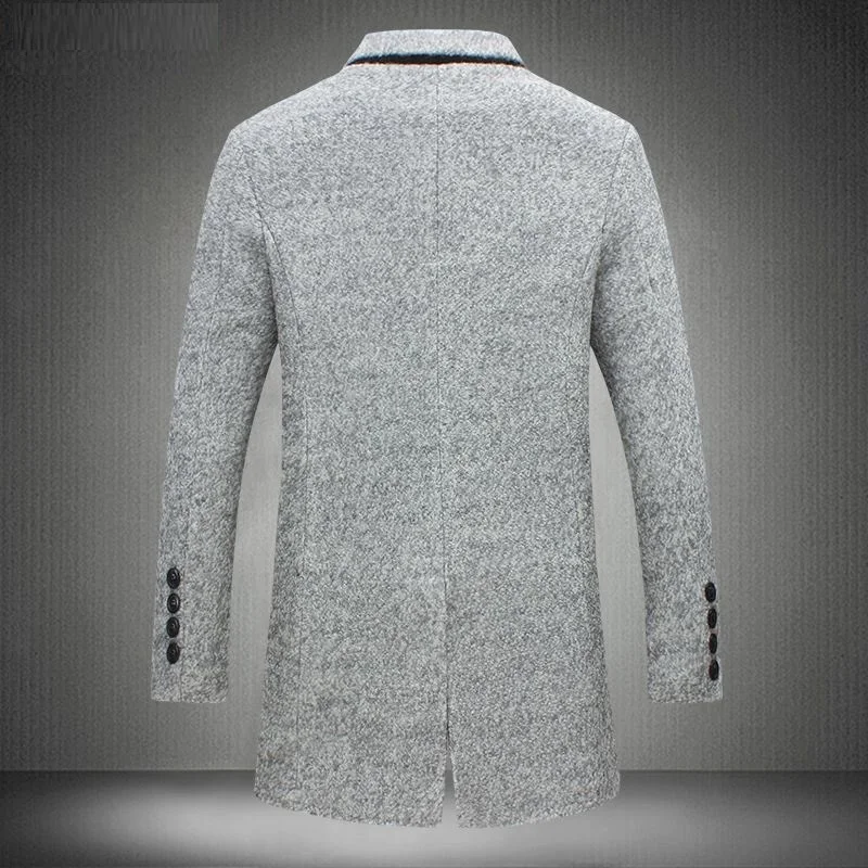 Мужской Длинный плащ Тренч теплое зимнее пальто из шерсти 40% 5xl 2019|Плащи и тренчи| |