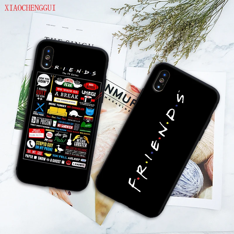 Central Perk Coffee friends tv show how to doin Black silicone Phone Case For IPhone 11 pro Se 5s 6 6s 7 8 Plus X XS R Max cover |