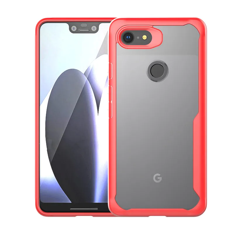 Чехол для Google Pixel 3 XL мягкий силиконовый бампер акриловая задняя крышка 2