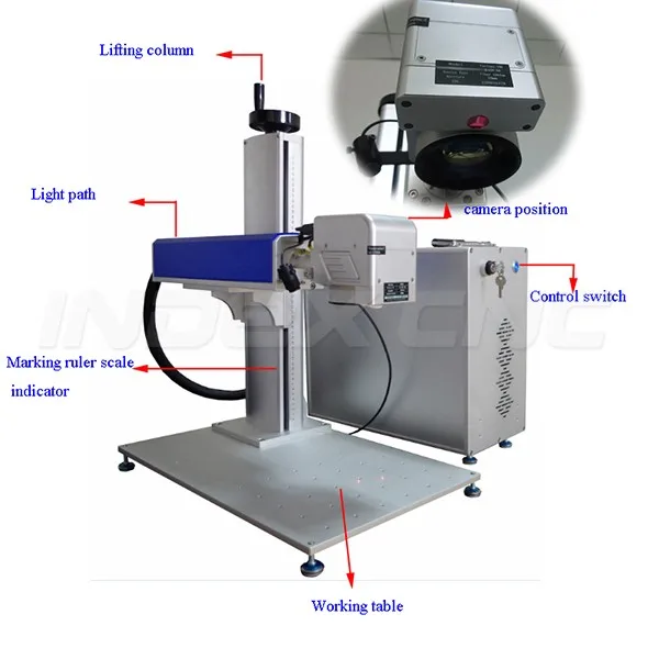 CCD камера волоконная лазерная маркировочная машина для ювелирных изделий