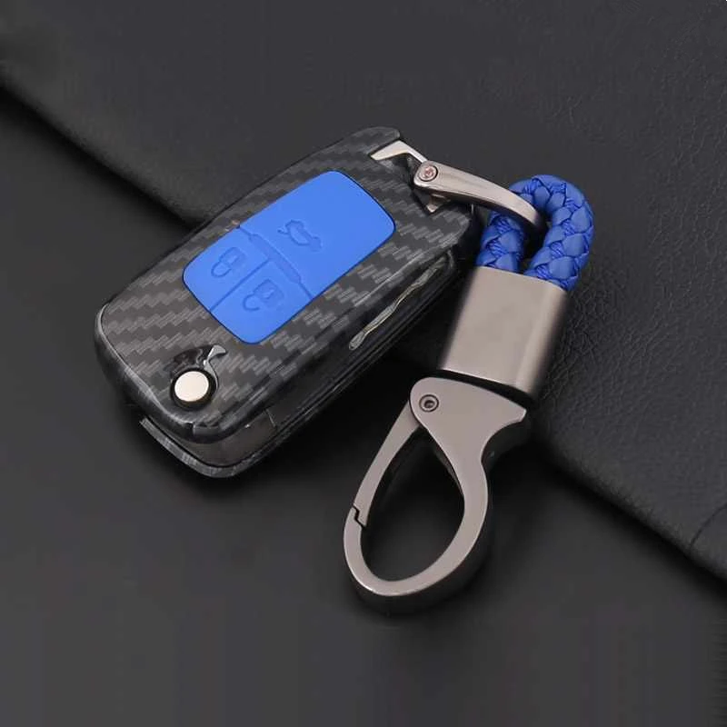 

2019 ABS Carbon Fiber&Silicone Car Key Case For Buick New ExcelleGT Chevrolet Folding 2/3/4 Bottons 360 Degree Protection