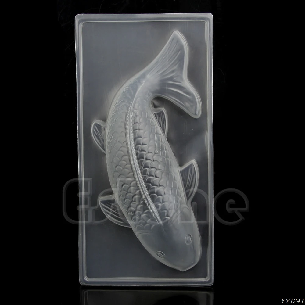 1 шт. DIY 3D большой Koi Рыба Пластиковые желе ручной работы Sugarcraft форма для