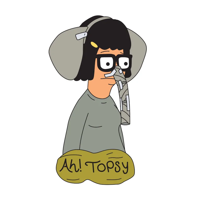 Эмалированная брошь с булавкой в виде гамбургера Tina Belcher Bobs|Броши| |