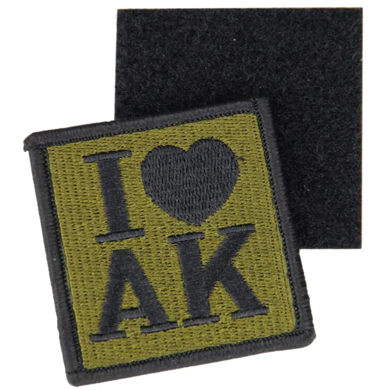 С надписью I Love Ak 3D Вышивка Чехол для телефона на руку военные тактические спецназ