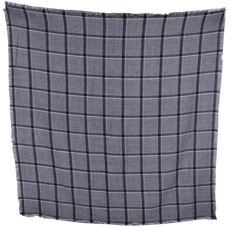 

Luxury Brand Autumn Winter Square Scarf For Women Cashmere Warm Scarves Plaid Shawl Large Size Fashion Geometric Pattern NL562