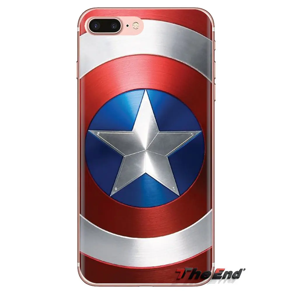 For Xiaomi Mi3 Samsung A10 A30 A40 A50 A60 A70 Galaxy S2 Note 2 Grand Core Prime Captain America Shield TPU Transparent Bag Case |
