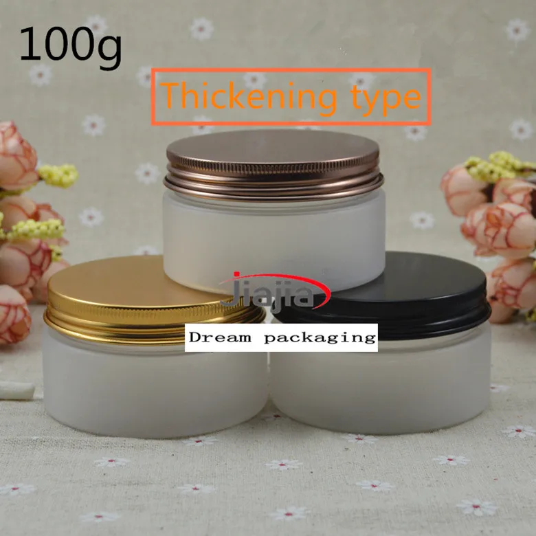 30x100 г прозрачный ПЭТ баночки для крема круглый пластиковый контейнер с