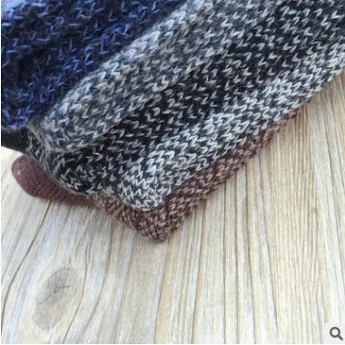 Fcare 10 PCS=5 pairs Men's diamond plaid striped men's socks rabbit wool winter | Мужская одежда