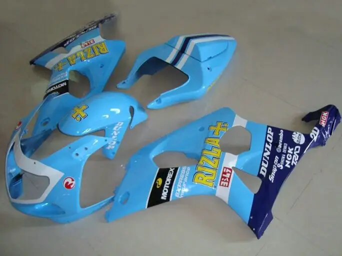 Nn GSX R1000 rizla Blue 2000 2002 K2 01 2001 GSXR 1000 00 02 синий GSXR1000 обтекатель для Suzuki|Накладки и