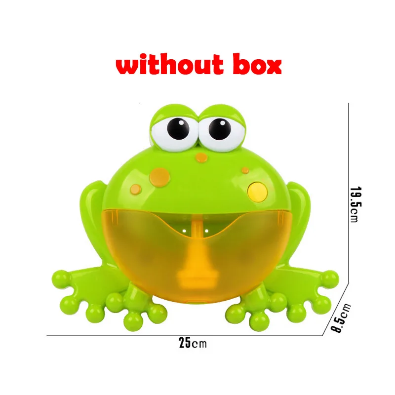 frog without box Музыкальный Осьминог Краб пузырьковый воздуходувка машина электрическая автоматическая машина для создания пузырьков Детская ванна наружные игрушки для ванной рождественские подарки - Цвет: frog without box