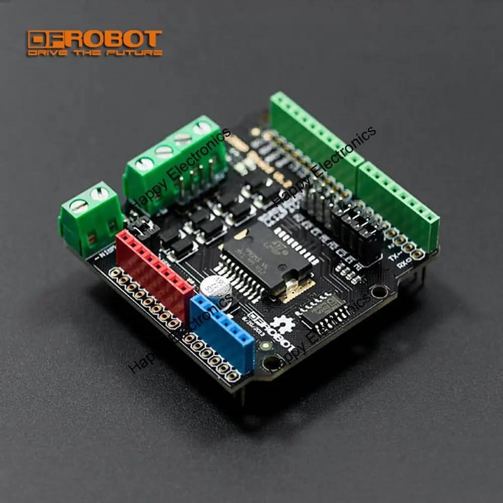 Щит драйвера двигателя DFRobot 2x2A L298P двухсторонний 2 А постоянный ток 3 8 ~ 35 В