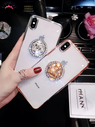 Роскошный чехол со стразами для iPhone X XS MAX XR 8 7 Plus 6 6S с блестящими бриллиантами