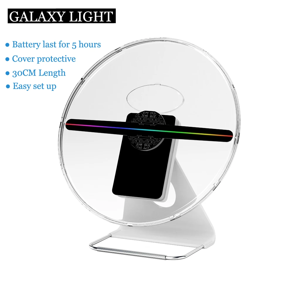 

Hologram Projector Portable LED 3D 30CM Fan Light with Battery