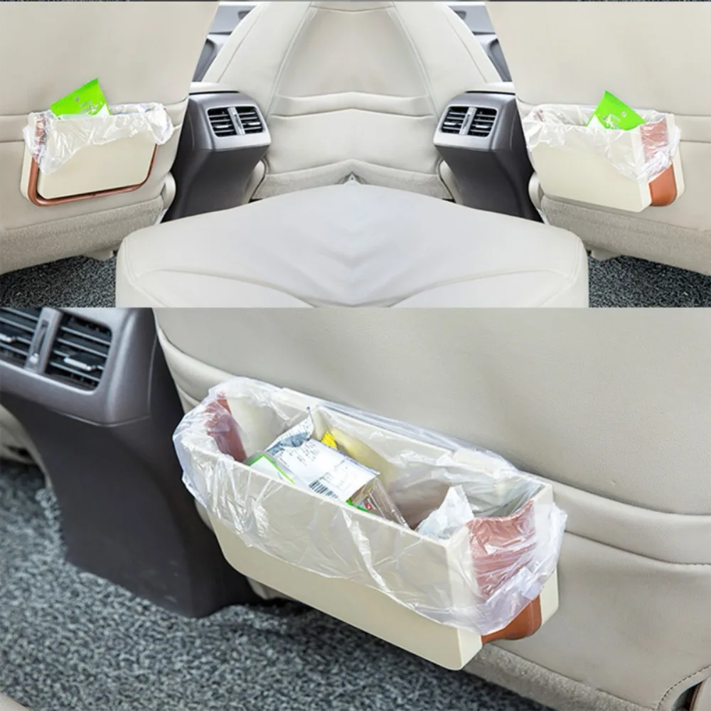 

Car Seat Back Hanging Storage Box Car Garbage Bag Foldable Storage Box Organizer Car Styling