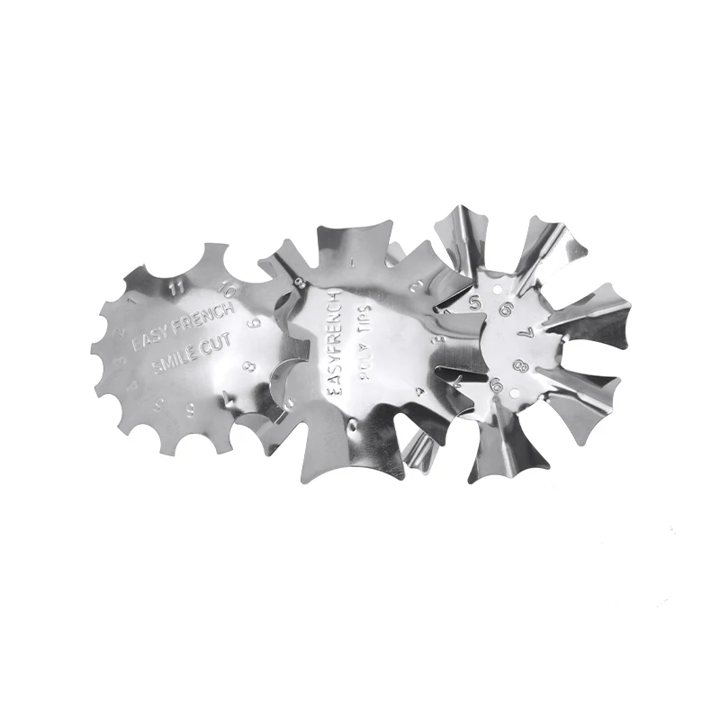 3 шт./компл. Легкий Французский резчик трафарет для ногтей инструмент в форме