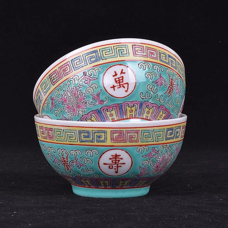 1 шт керамический фарфор Jingdezhen чаша ручной росписью Пастель столовая посуда дома
