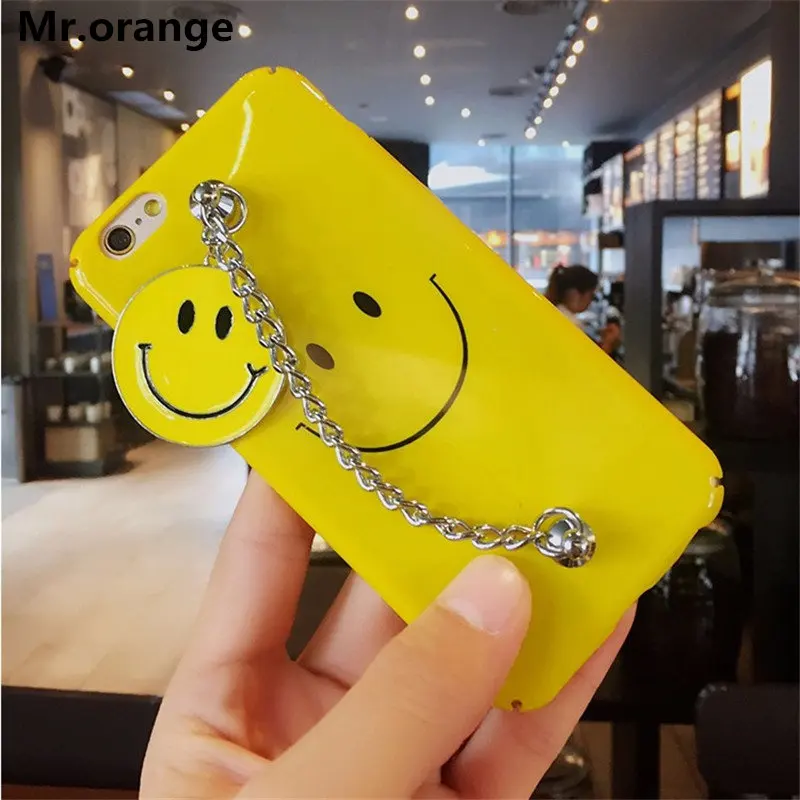 Мода Мультфильм металлической цепью приятно Письмо чехол для iPhone 6 S 7 Plus