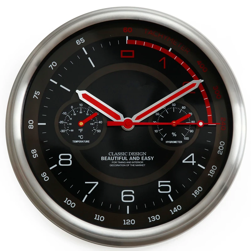 

Modern Metal Wall Clock Thermometer Hygrometer Auto Pow Patrol Guess Watch Watches Mechanism Relogio Parede Birthday Gift WZH409