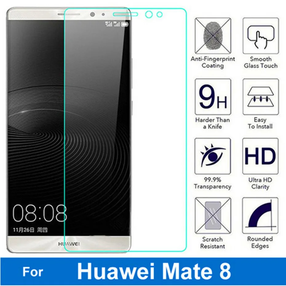 Закаленное стекло для Huawei Mate 8 оригинальная 9H Защитная пленка экрана Mate8 Matt NXT L09 AL10