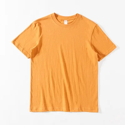 yellow Высокое качество, хлопок, футболка унисекс, летняя, короткий рукав, квадратный воротник, повседневные футболки, женские, одноцветные, свободные, базовые футболки для мужчин - Цвет: yellow