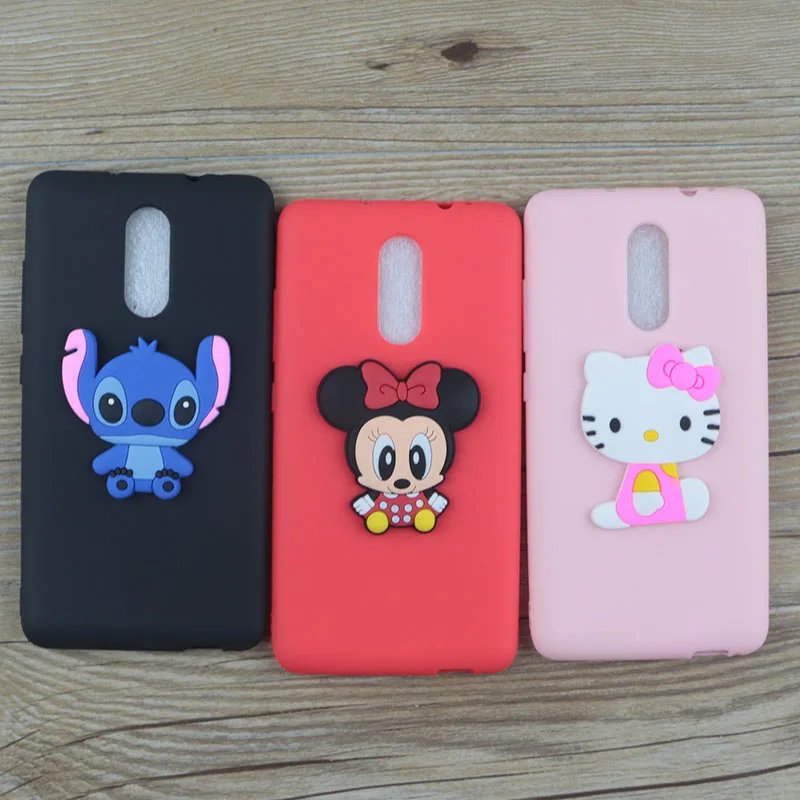 Милый мультфильм Минни чехол для Xiaomi Redmi Note 4X случаях стежка рисунок Hello Kitty Микки