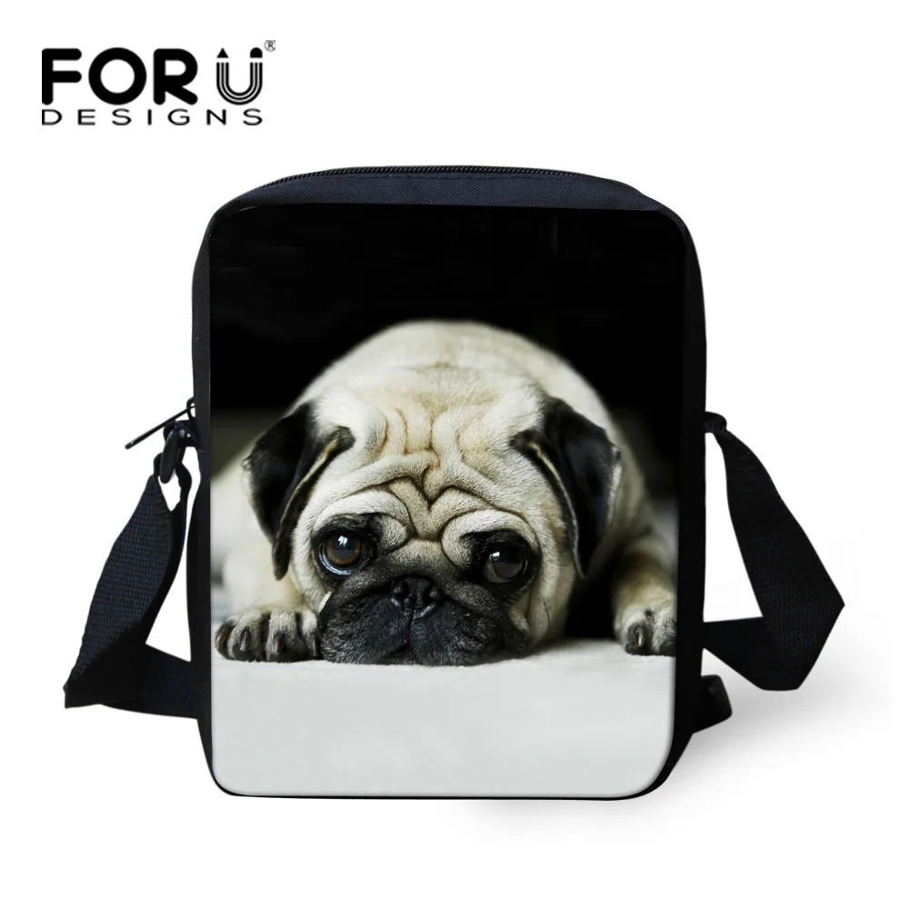FORUDESIGNS/свежий Щенка Мопса для женщин сумка мини 3D животного детей маленькие