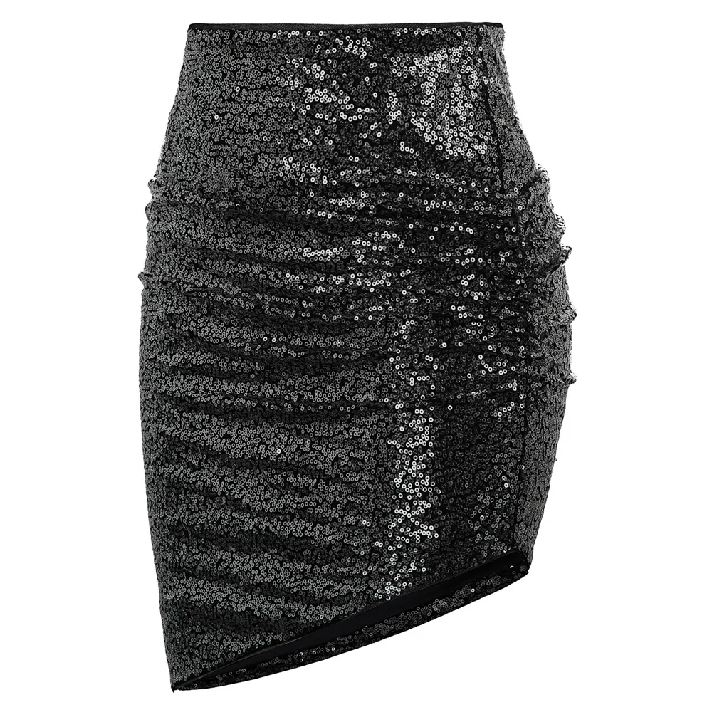 Облегающая мини юбка расшитая блестками|Женские юбки| |