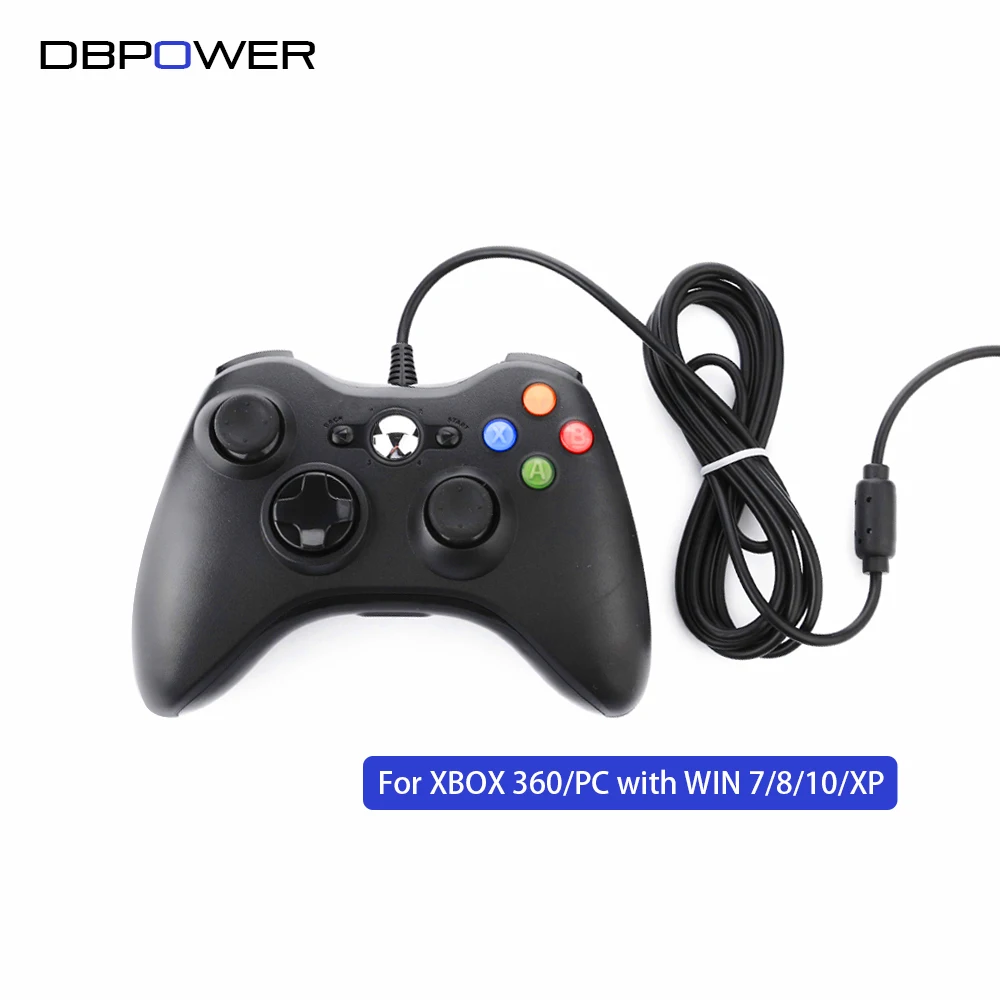 Dbpower USB проводной Joypad геймпад черный контроллер для Xbox 360 джойстик служебного