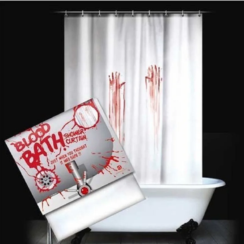 Забавные Товары для ванной из полиэфирной ткани с принтом отпечатков пальцев