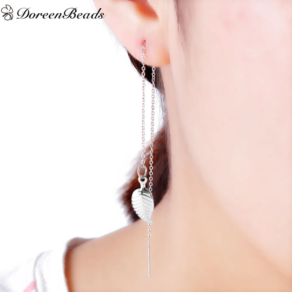 Женские серьги ридер из нержавеющей стали 304 длина 14 см 1 пара|threader earrings|ear threadscolor