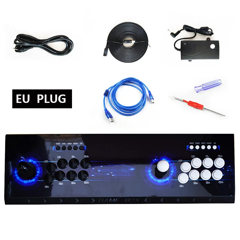 Style 1 EU PLUG Pandora's box 9D 2500 В 1 аркадная консоль полный Sanwa Джойстик Кнопка ТВ ПК PS3 монитор Поддержка HDMI VGA USB выход видео машина - Цвет: Style 1 EU PLUG