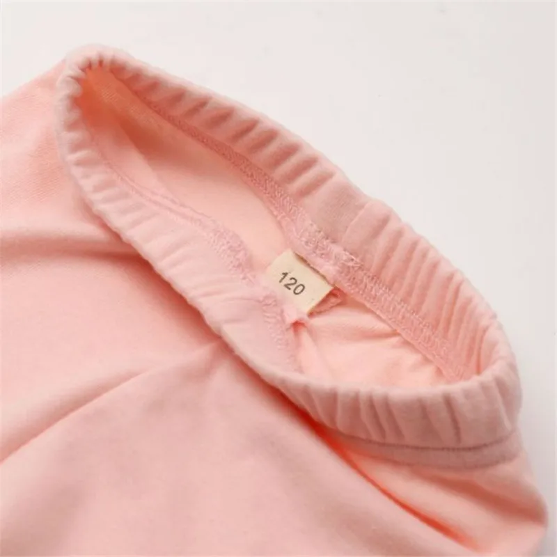 Для девочек хлопковые трикотажные брюки От 2 до 13 лет детские вязаные штаны для из