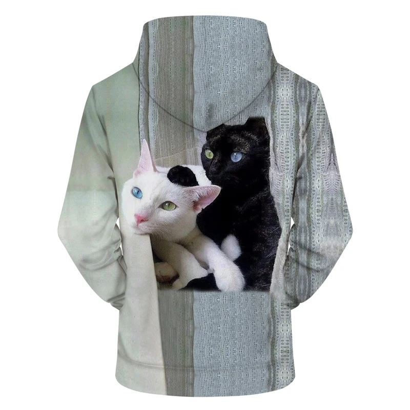 Cats Prints Hoodie 3D Animal Unisex Hoody Sweatshirt 2018 Autumn Winter Cloth Mens Hoodies Drop Ship ZOOTOP BEAR | Мужская одежда