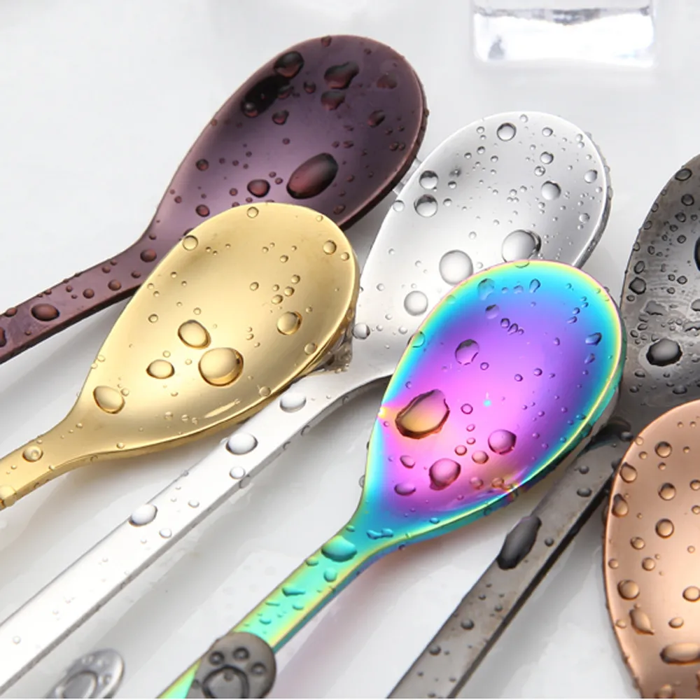 Красочные ложки ручки милые изысканные кофейные питьевые Инструменты кухонный