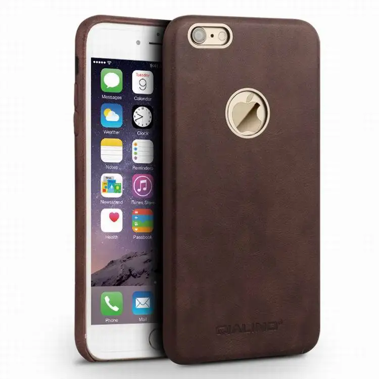 

For iphone 6 / 6 s QIALINO Ultra Thin Genuine Leather phone Cases Back Case Cover For iphone 6 / 6s / 6 plus 4.7inch 5.5 inch