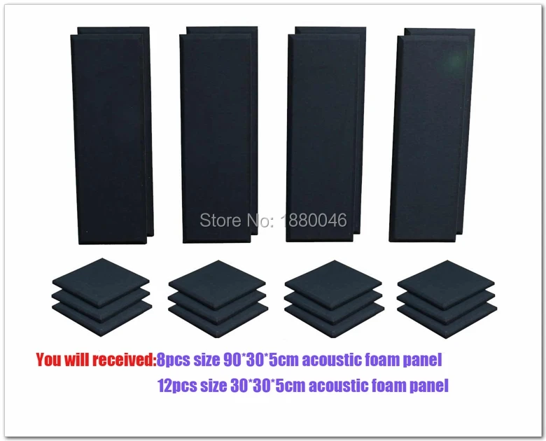 

Free shipping acoustic foam acoustic panel London 10 Room Kit Scatter Blocks Acoustic Treatment Pro Audio LA 20pcs Black Color