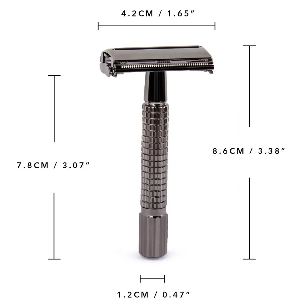 Бритва безопасная QSHAVE 8 7 см с короткой ручкой 5 лезвиями в подарок | Красота и