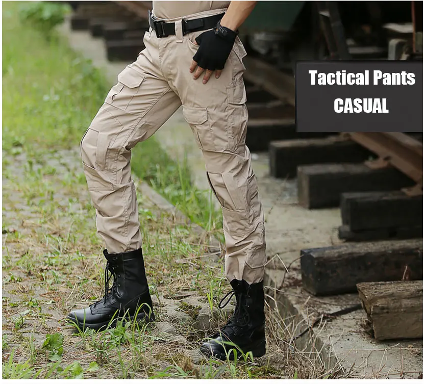 Tactical Pants Military Cargo Pants Men Knee Pad SWAT Army Airsoft Camouflage Clothes Hunter Field Combat Trouser Woodland